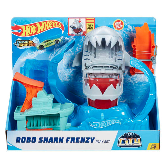 Hot Wheels City Color Changing Robot Shark Playset