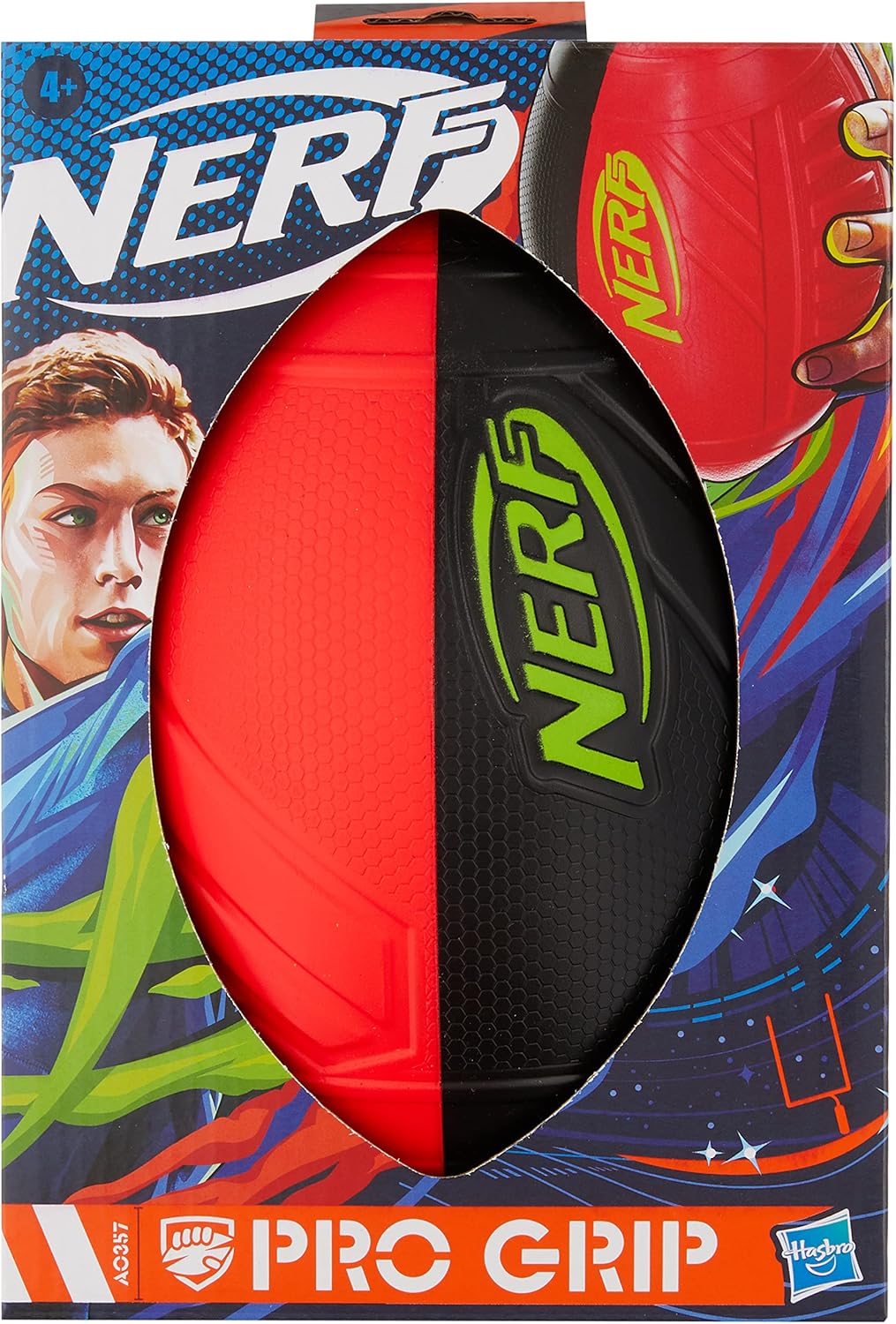 Nerf Pro Grip Red Football Foam Ball