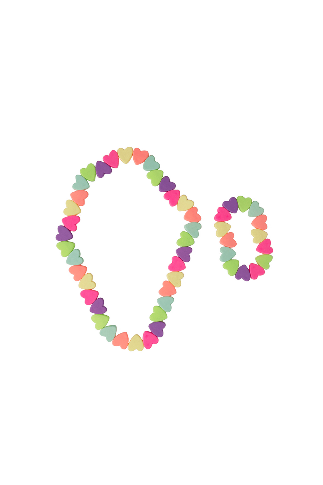 Great Pretenders Sweet Tart Heart Necklace & Bracelet Set