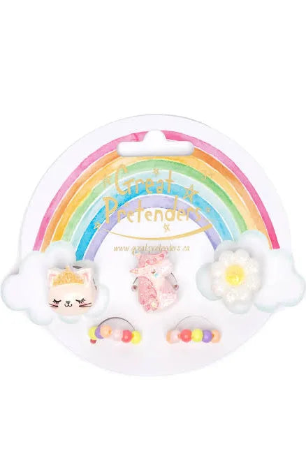 Great Pretenders Flower Kitty Unicorn Elastic Ring Set