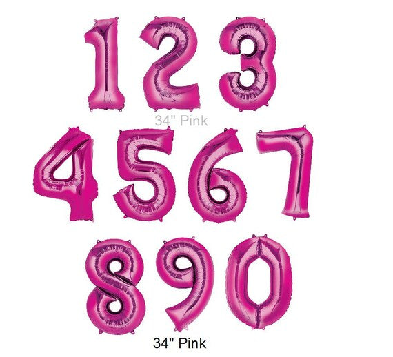 Trico Pink Number Balloon