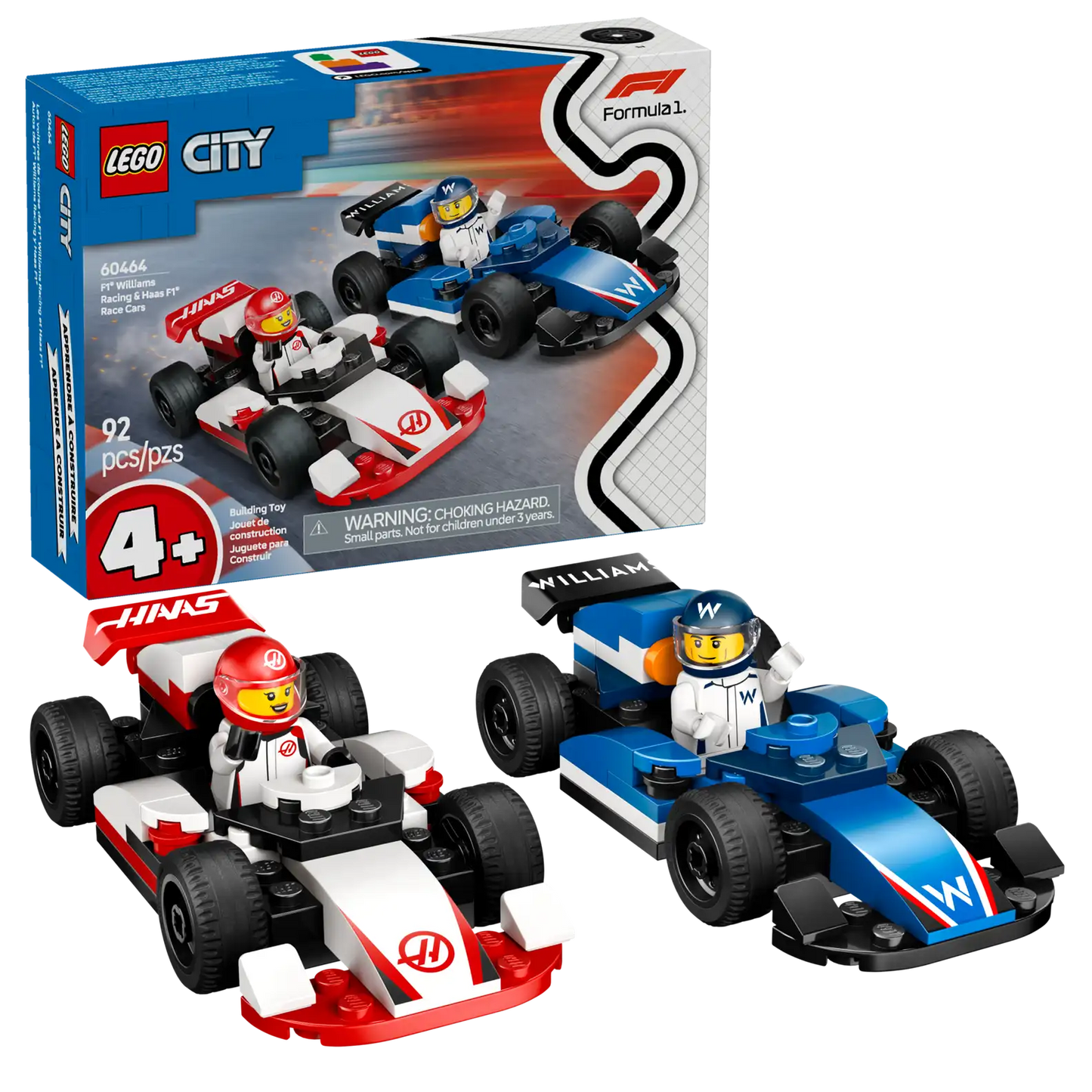 LEGO City 60464 F1 Williams Racing & Haas F1 Race Cars