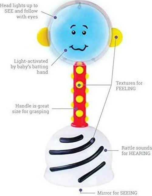 NogginStik Developmental Light-up Rattle