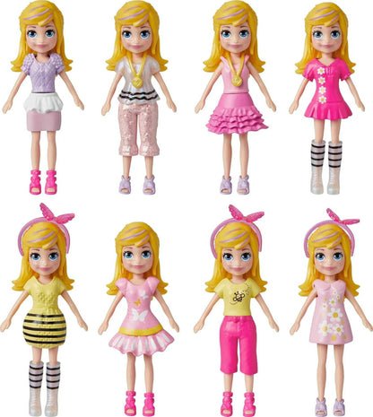 Polly Pocket Fashion Pack With 3 Inch Doll & 18 Accessories, Puppy & Flower-Themed Travel Toy