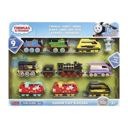 Thomas & Friends Sodor Cup Racers 9-Pack Of Diecast Push-Along Toy Train Engines