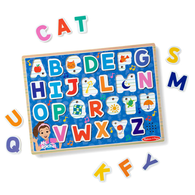 Melissa & Doug Ms.Rachel Wooden Phonics Alphabet Sound Puzzle