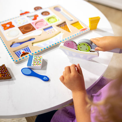 Wooden Magnetic Ice Cream Puzzle & Play Set