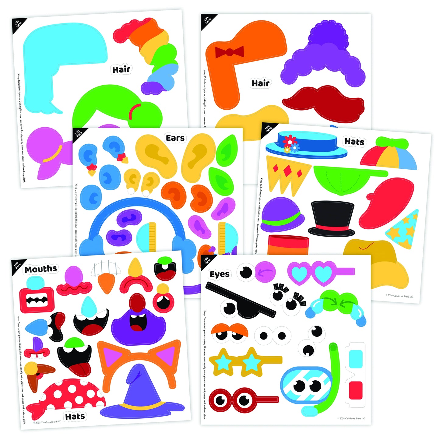 Colorforms Silly Faces Game