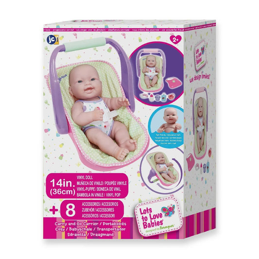 JC Toys Lots to Love Babies 14" Baby Doll Carrier Gift Set