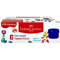 Little Creatives 6 Super Washable Tempra Paints