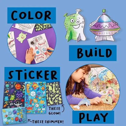 Creativity For Kids Wonder Worlds 3D Coloring Craft Kit