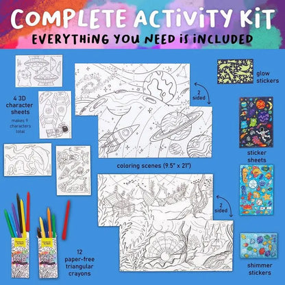 Creativity For Kids Wonder Worlds 3D Coloring Craft Kit