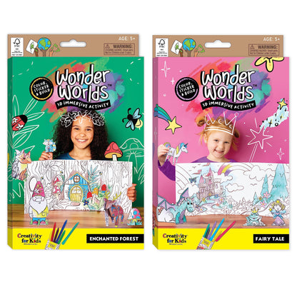 Creativity For Kids Wonder Worlds 3D Coloring Craft Kit