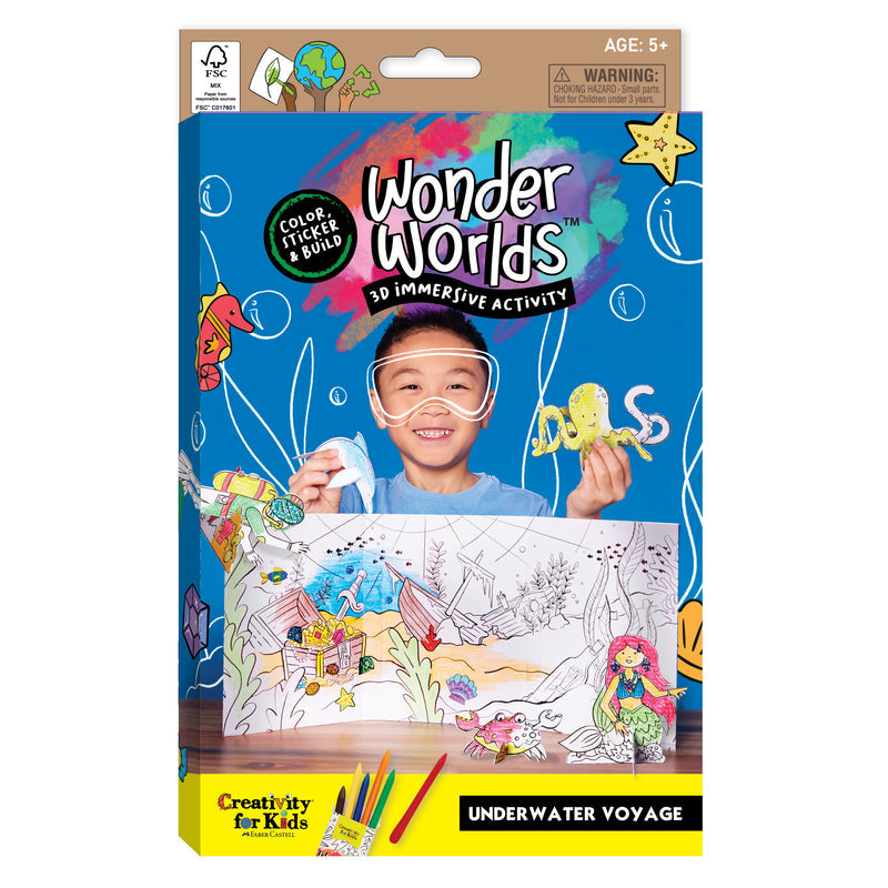 Creativity For Kids Wonder Worlds 3D Coloring Craft Kit