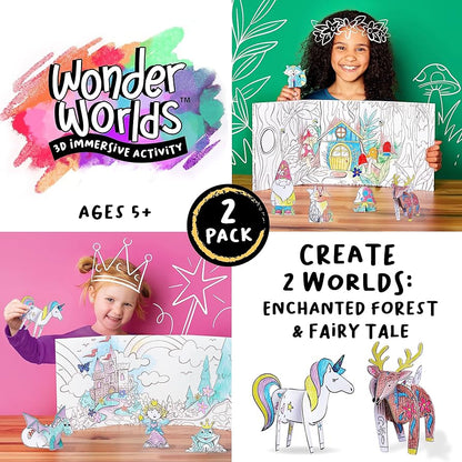 Creativity For Kids Wonder Worlds 3D Coloring Craft Kit