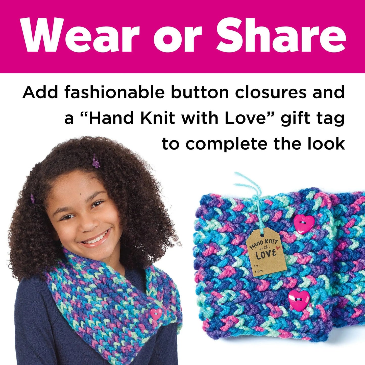 Creativity For Kids Quick Knit Button Scarf Kit