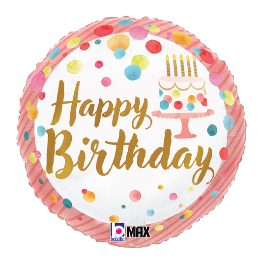 18" pink Satin Birthday