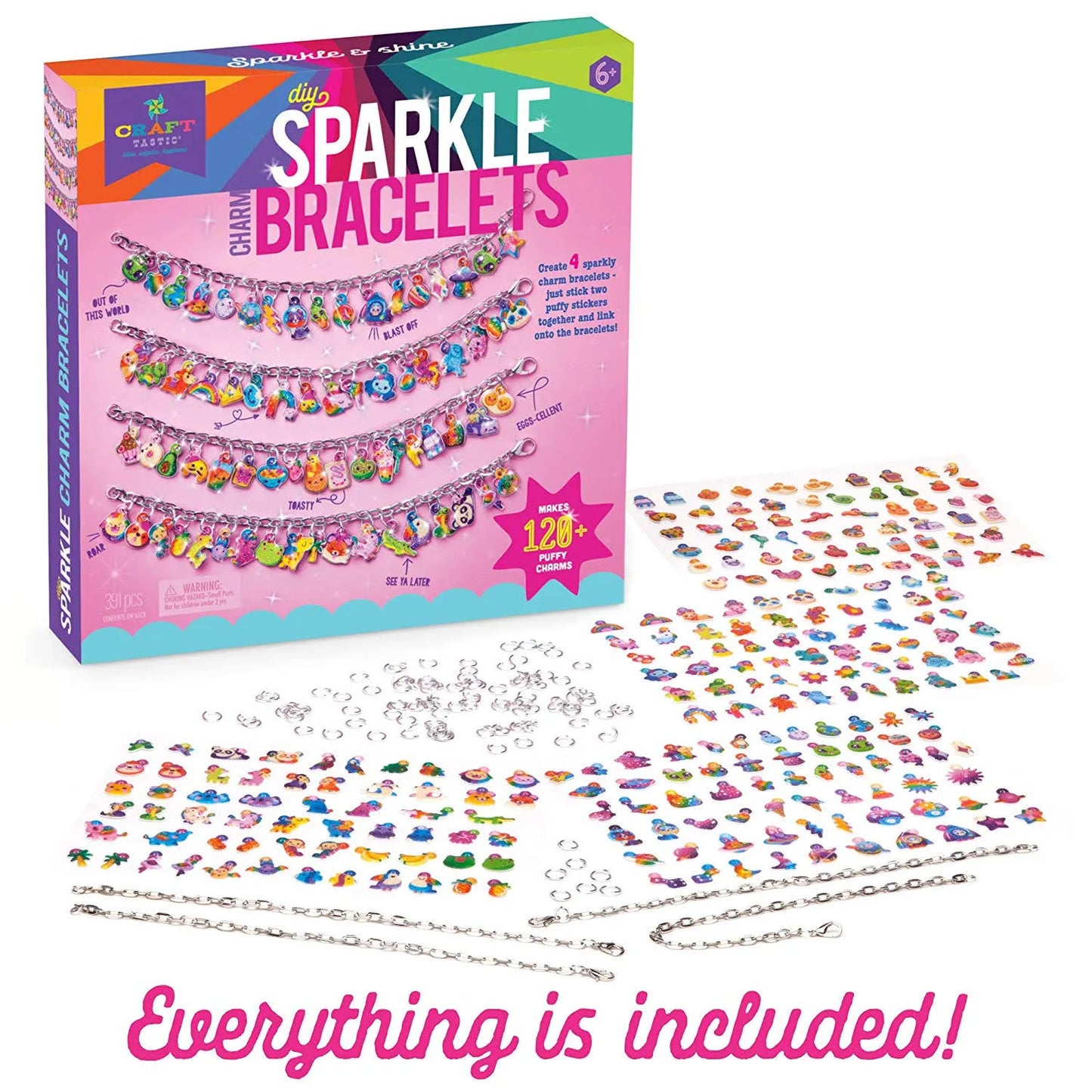 Craft-Tastic DIY Sparkle Charm Bracelets