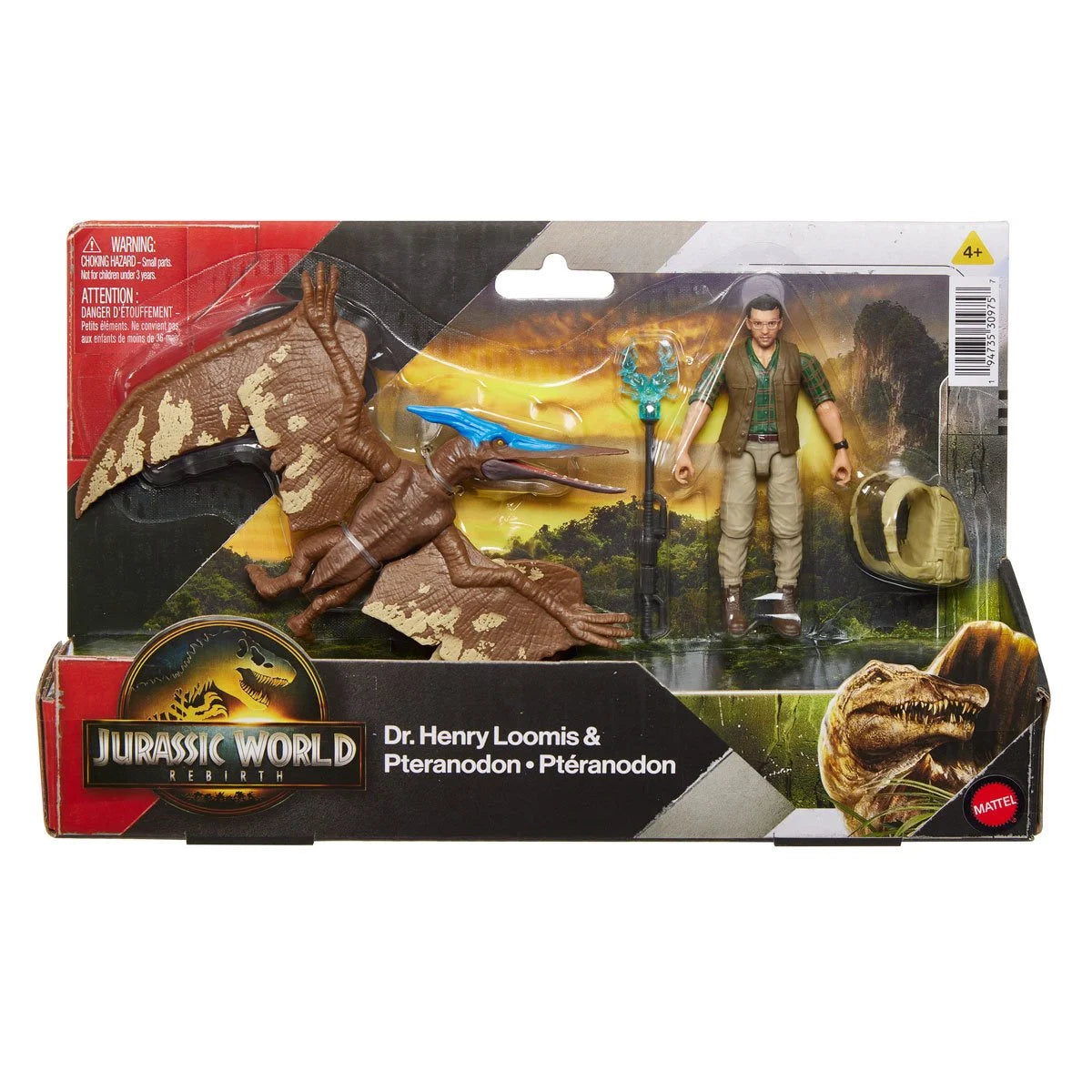 Jurassic World Rebirth Dr Henry Loomis and Pterandodon figure