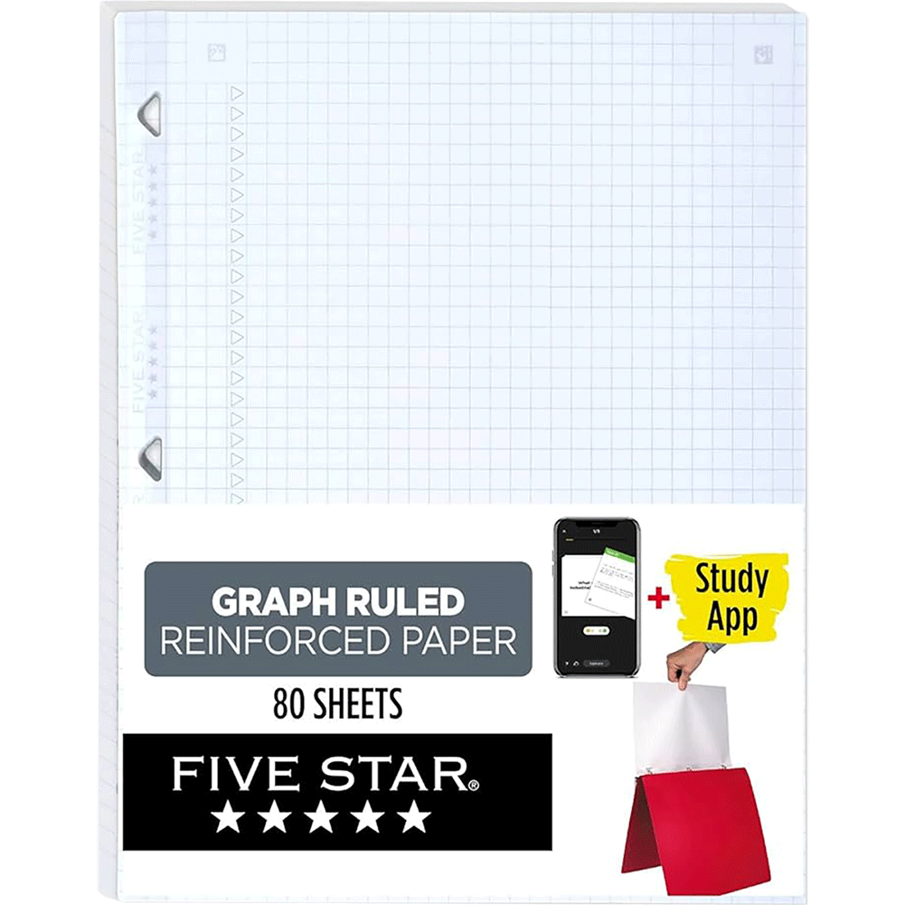 Five Star 80 Sheets Graph Ruled Paper