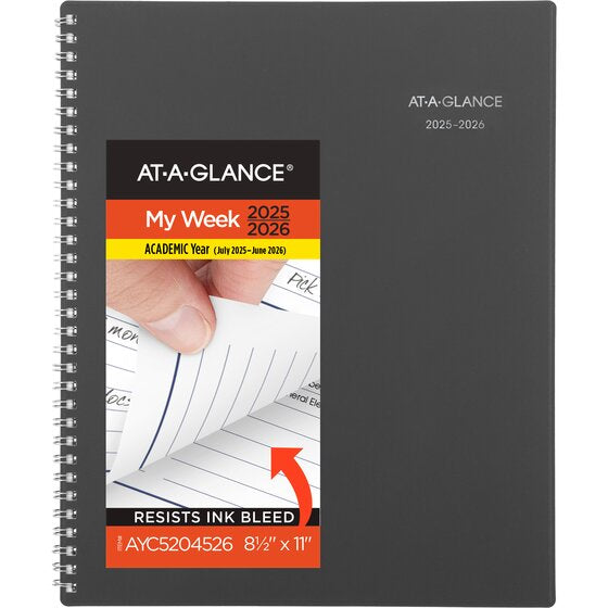 At A Glance 2025-2026 Academic Weekly Appointment Book