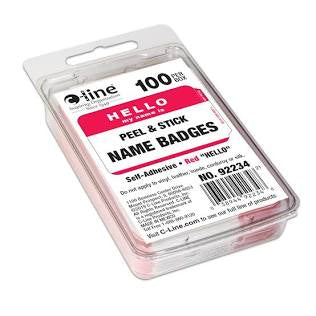 Peel and stick name badges