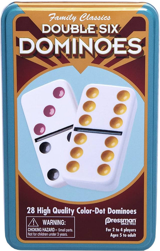 Double 6 Colored Dominoes - Pressman