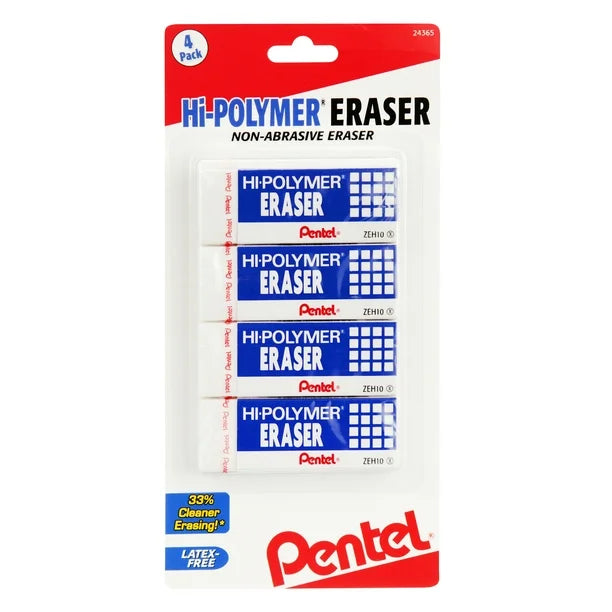 Hi-Polymer eraser 4 pack