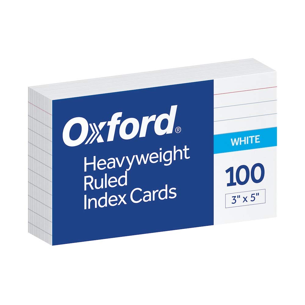 Oxford 100 Blank Index Cards