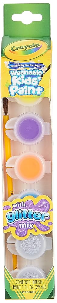 Crayola Washable Kids' Paint Pots with Glitter Effects