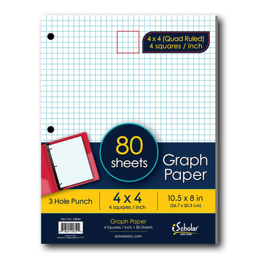 4x4 Quad Ruled Graph Paper