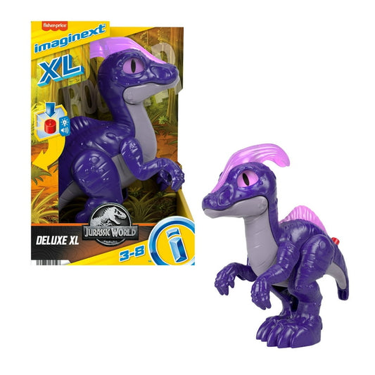 Imaginext Jurassic World Dinosaur Parasaurolophus XL Figure With Lights & Sound