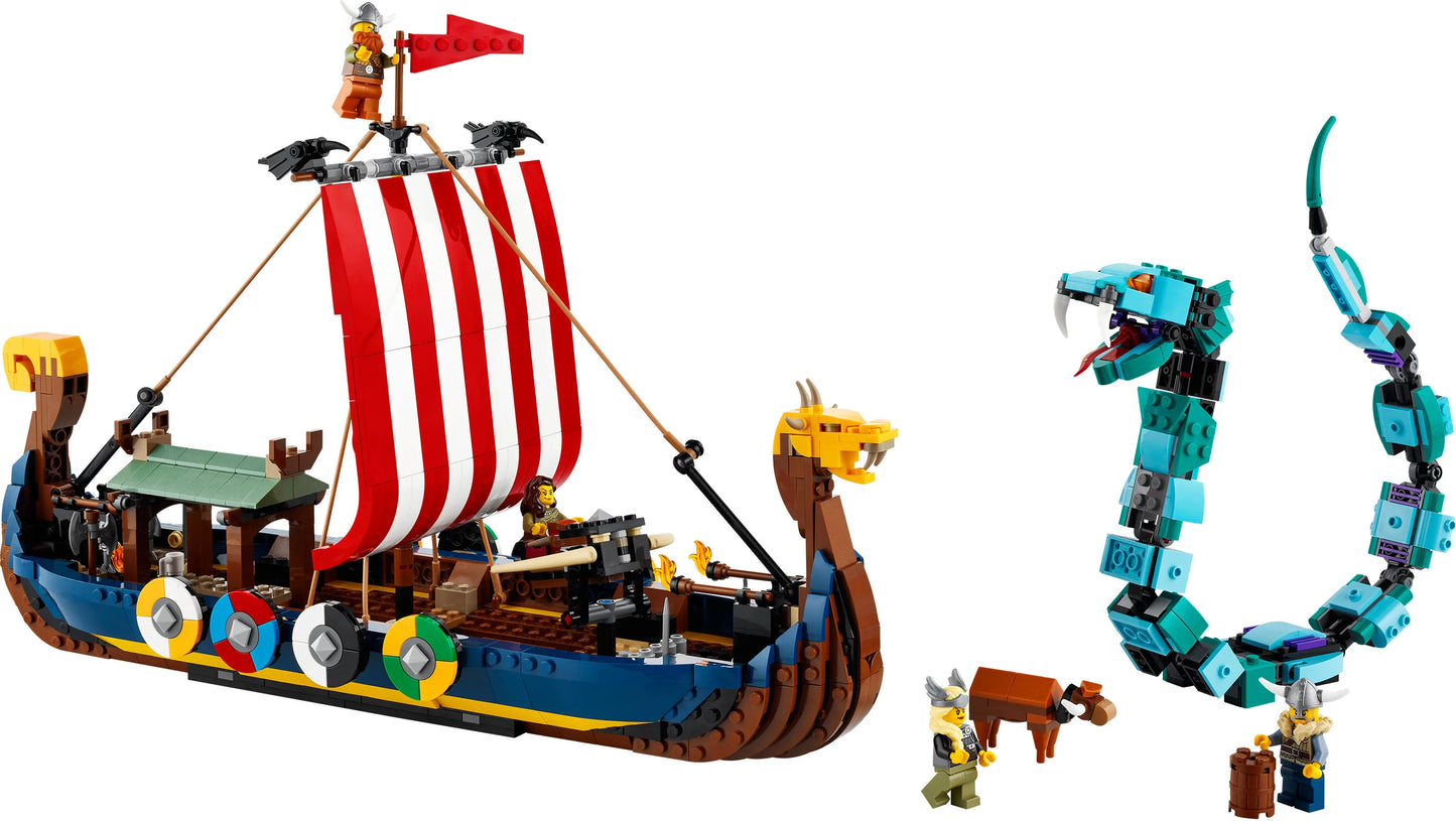 Lego 31132 Creator 3 in 1 Viking Ship and the Midgard Serpent