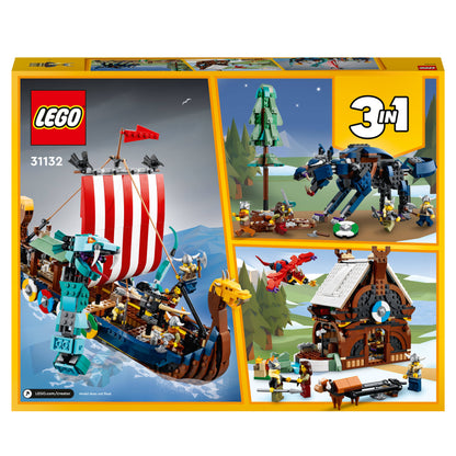 Lego 31132 Creator 3 in 1 Viking Ship and the Midgard Serpent