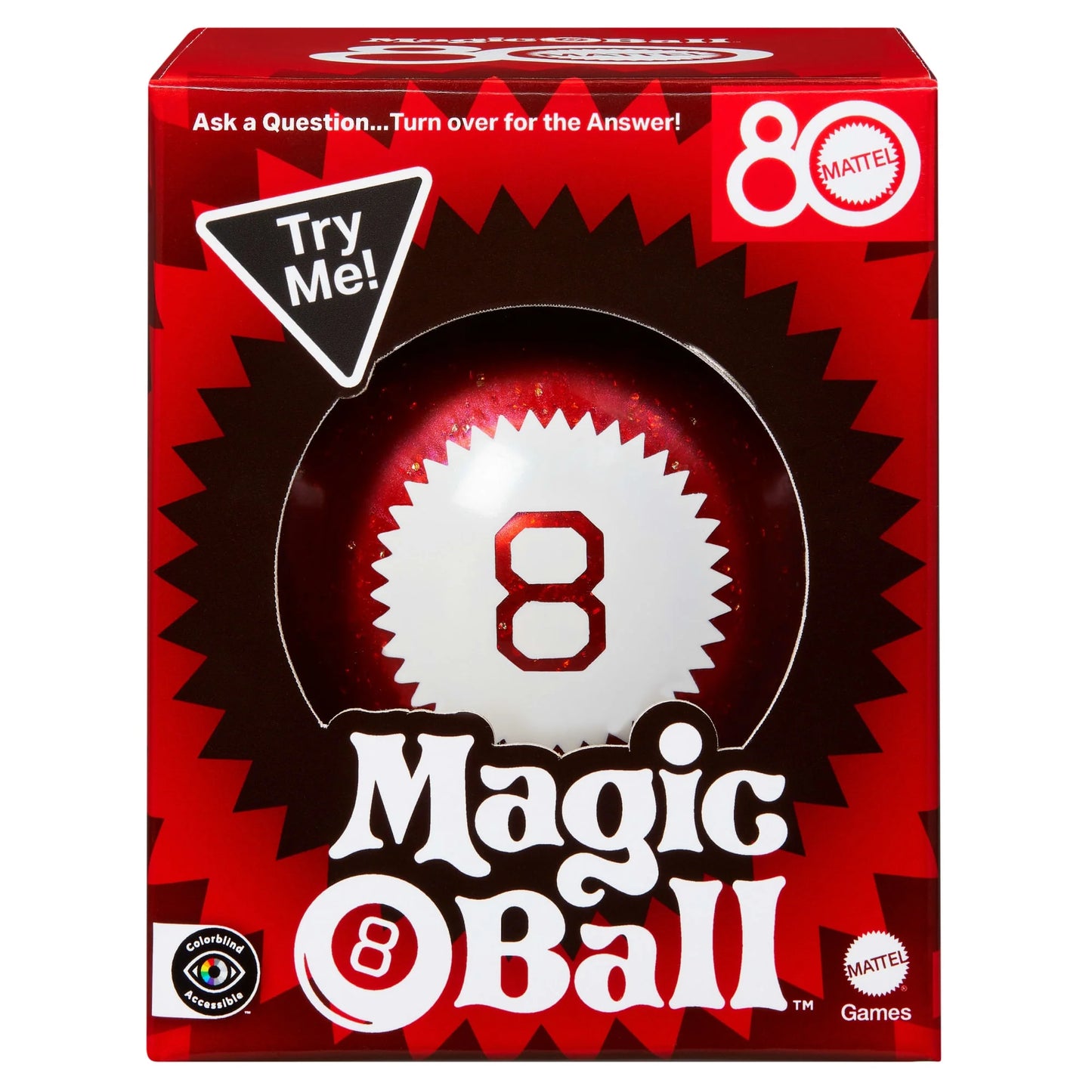 Magic 8 Ball Mattel 80th Ruby Red