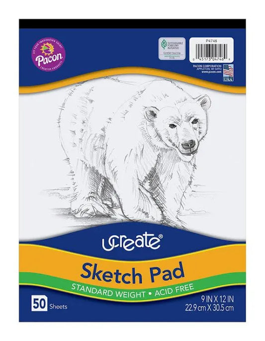 Ucreate Sketch Book Standard Weight 9x12