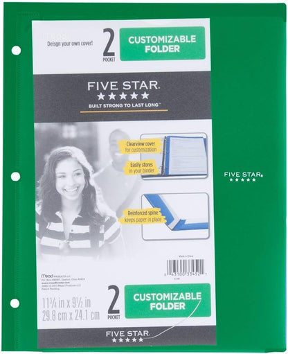 Mead Five Star 2 Pocket Plastic Folder