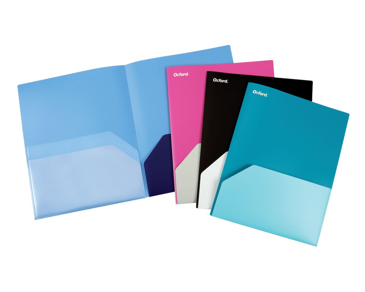 Poly Twisted Twin Pocket Folders, Letter Size, Assorted Oxford