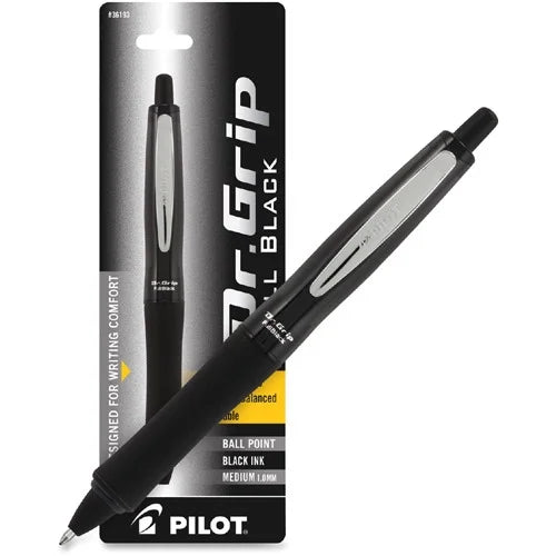 Pilot Dr. Grip FullBlack Refillable & Retractable Ballpoint Pen