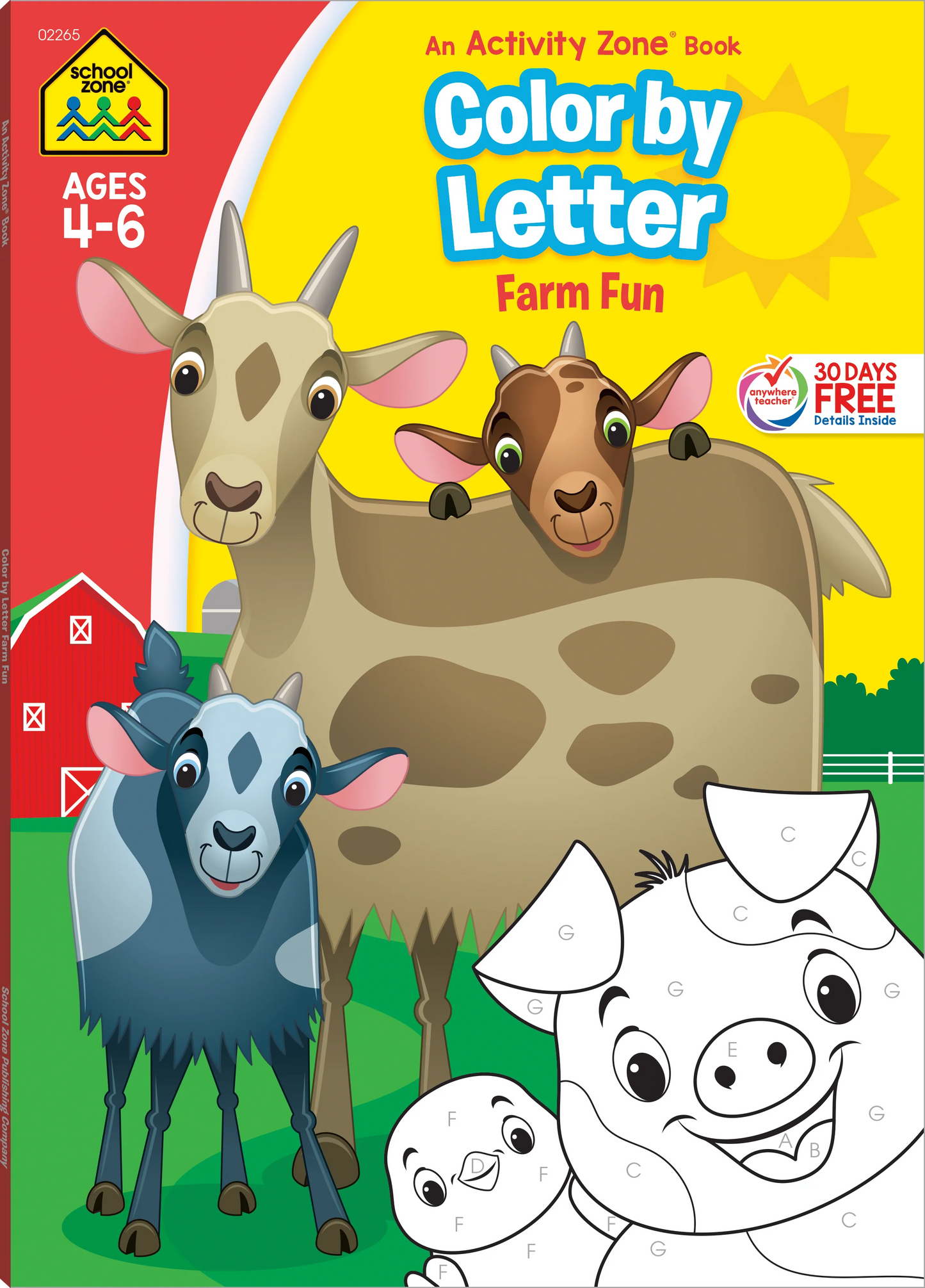 School Zone Color by Letter Farm Fun
