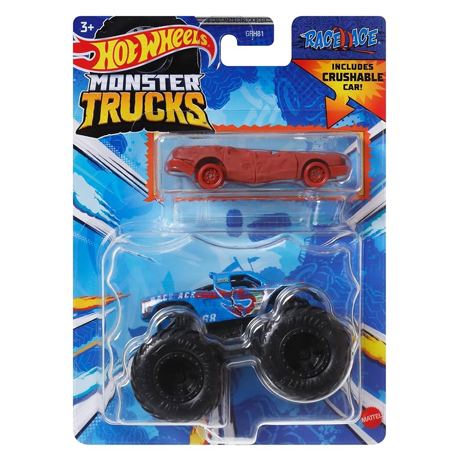 Hot Wheels Crushable Car and Monster Truck