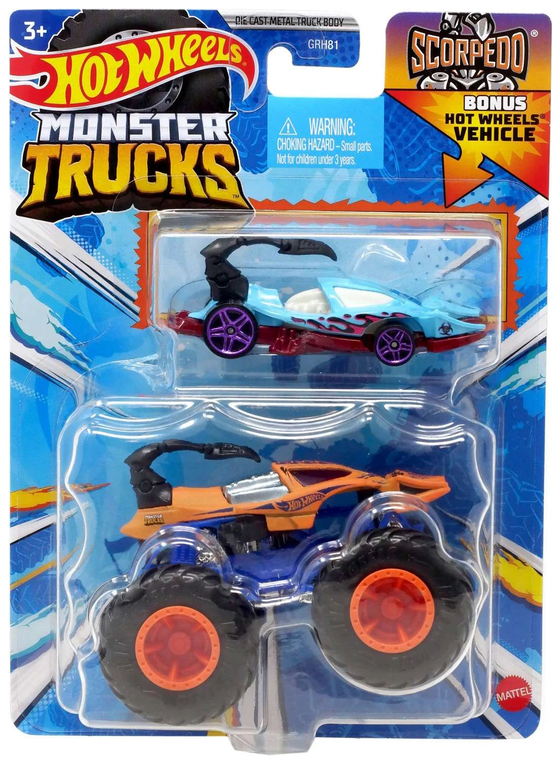 Hot Wheels Crushable Car and Monster Truck