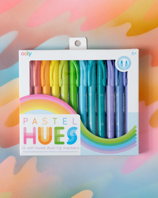 Ooly Pastel Hues 12 Soft-Hued Dual Tip Markers