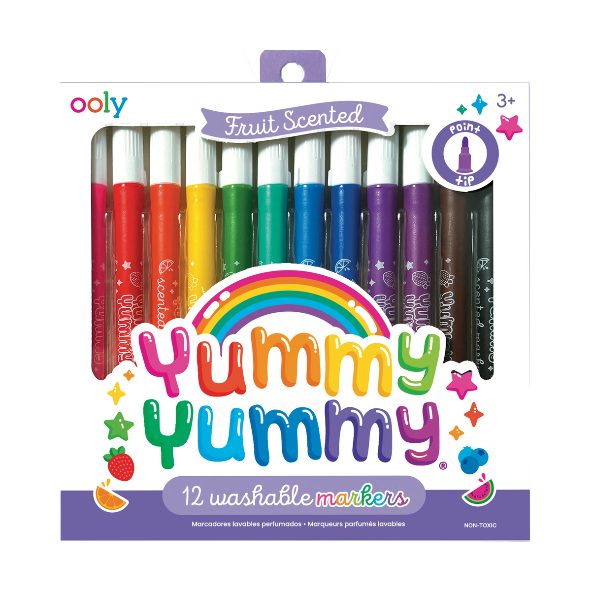 Ooly Yummy Yummy Fruit Scented 12 Washable Markers