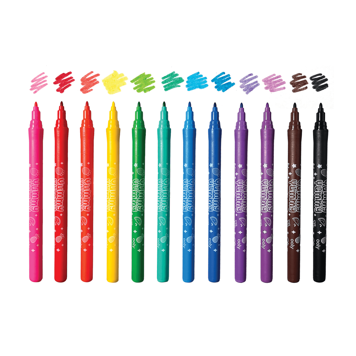 Ooly Yummy Yummy Fruit Scented 12 Washable Markers