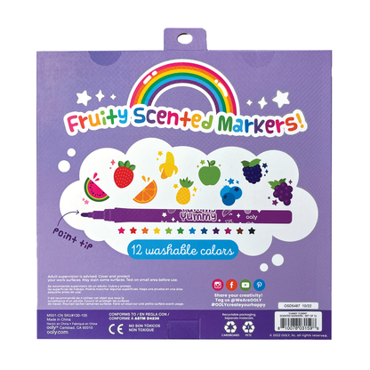 Ooly Yummy Yummy Fruit Scented 12 Washable Markers