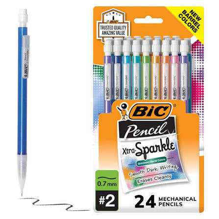 BIC Xtra Sparkle 24 Pack Pencils