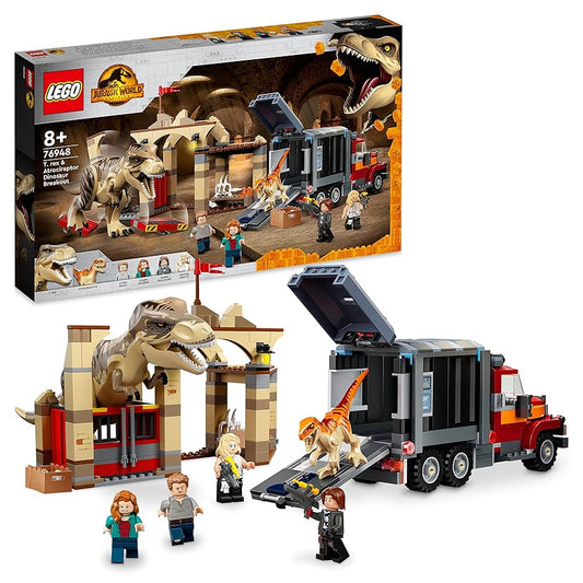 LEGO Jurassic World T Rex & Atrociraptor Dinosaur Breakout