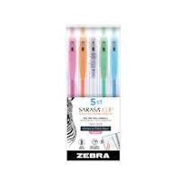 Zebra Sarasa Clip Retractable Gel 5 Ct