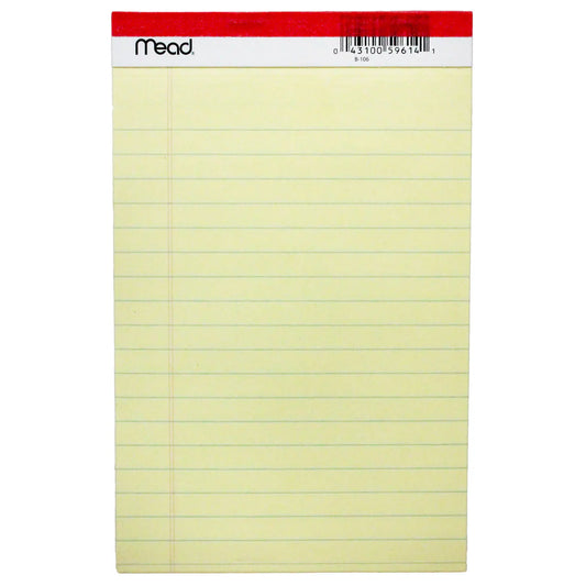 Mead Standard Legal Pad ( 5"x 8") 50 Sheets. Legal Ruled